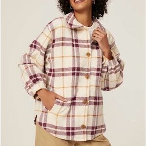 Ba&sh Qetsia Women's Checkered Jacket - Cream and Purple